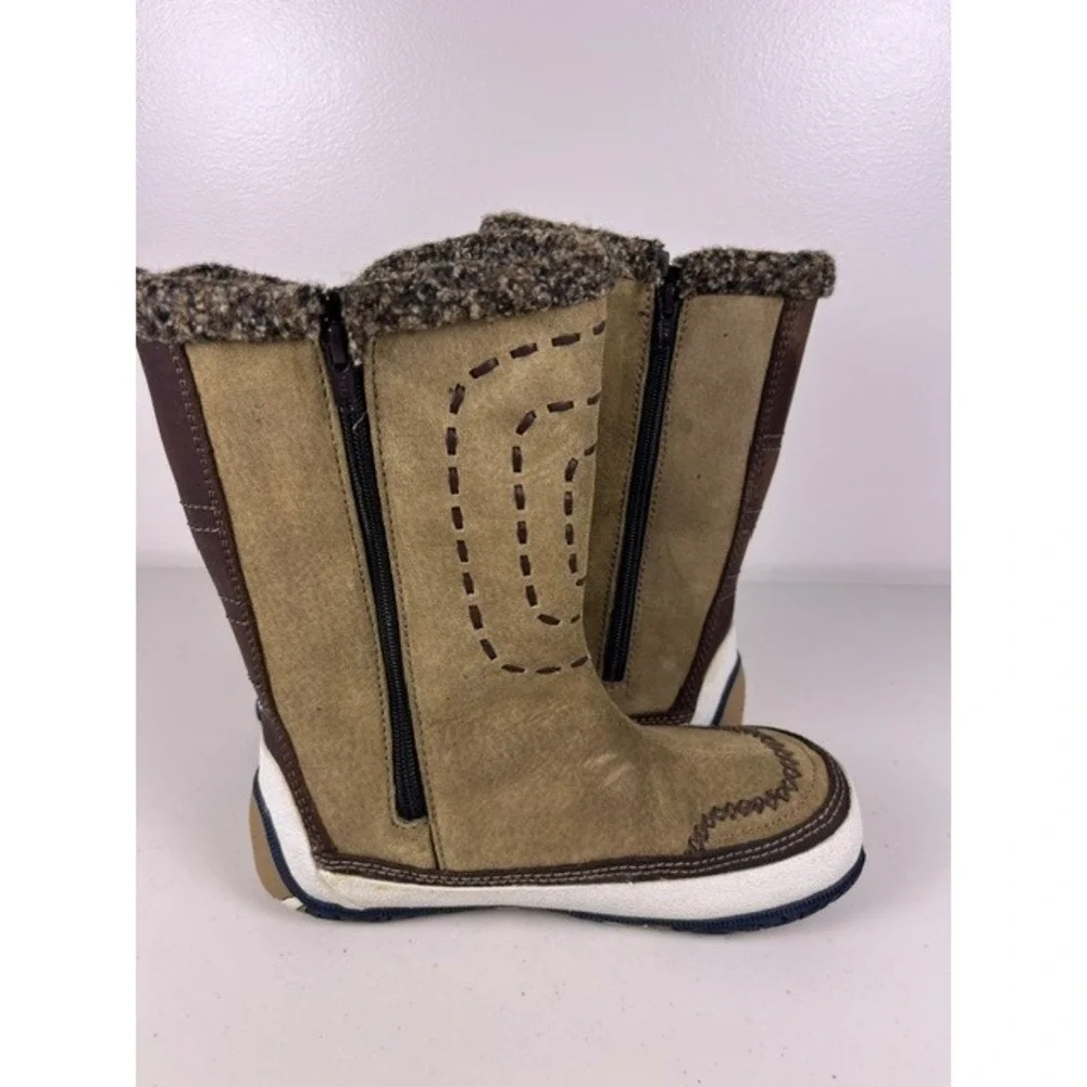 Merrell Puffin High Tan Suede Insulated Winter Boots Primaloft Womens 8 READ